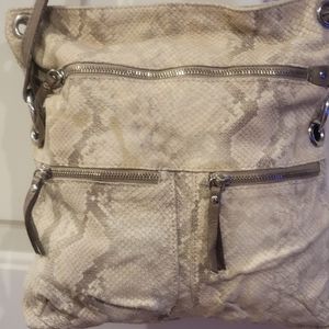 Maurizio Taiuti Snakeskin Leather Medium Fold-Over Cross-body Bag Made in Italy